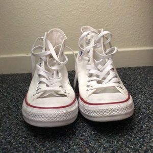 White Converse High tops